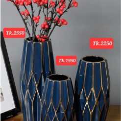 Luxury Blue White Flower Vase Nordic Living Room Vintage Ceramic Vases Interior Ornament Design Decoracion Salon Casa Home Decor