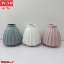 Antique Embossed Frosted Glass Shade home decor pcs flower vase 3 color
