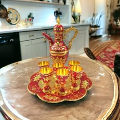 Metal Golden Red Wine surai set arabian style set