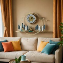 Wall Clock for Living Room | Decorative Wall Decor for Bedroom | Vintage Clocks for Farm House | Unique Design for Gifting and for Home and Offic 16646