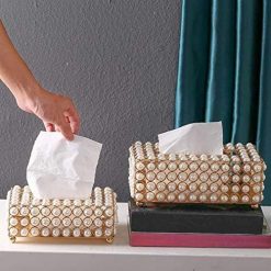 Tissue Box Simulation Pearl Tissue Box Living Room Car Bathroom Luxurious Creative Paper Container Home 16250