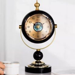 Creative light luxury table clock ornaments European high-end living room desktop clock