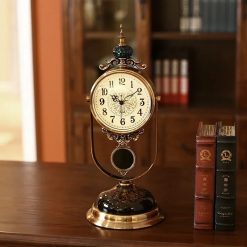 luxury desk clock desk clock swing clock European style decorative ornaments large silent desk clock creative desk clock
