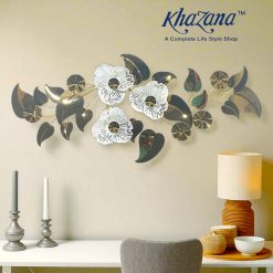 3D Metal Floral Wall Decor with Gilded Accents
