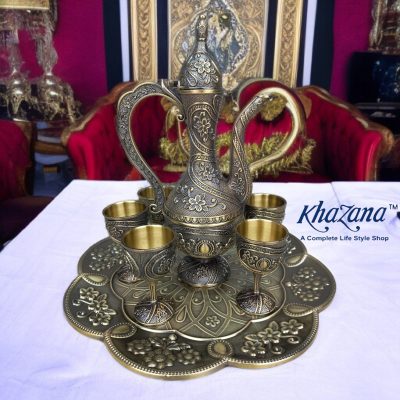 Antique Bronze & Amber Gemstone surai set