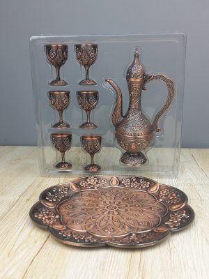 Antique Bronze & Amber Gemstone surai set