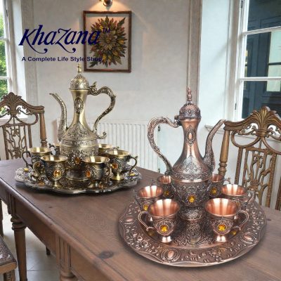 Vintage Ottoman Style Serving Set Dark surai set