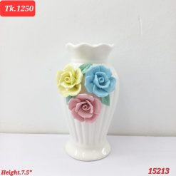 ceramic flower vase khazana White vase ceramic dried flower vase modern fresh hydroponic flower living room decoration