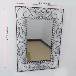 Black Metal Wall Mirror Home decor Best gift Pcs