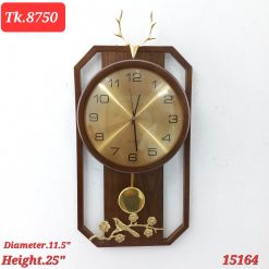High quality wooden wall clock metal silent movement