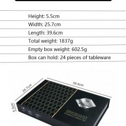 Alternative view of 24 Pieces Stainless Steel silver Cutlery Set Fork Spoon Knife Cake Holder Dinner Kitchen Set Holiday Gift Box