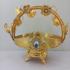 Alternative view of Household Candy Plate with Handle iron basket Serving Tray for Candy Vegetable