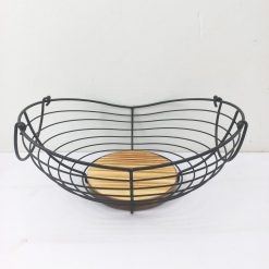 Alternative view of Fruit Bowl Wire Basket, Black Fruit Bowl for Kitchen Counter, Home Décor, Wire Fruit Tray for Fruits Veggies Snacks and Bread,12-inch