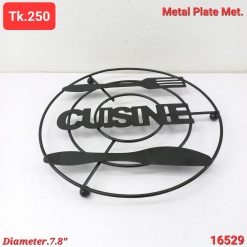 Round Black Metal Trivet with Feet, Raised Teapot Holder, Grill and Cookware, Modern Design for Kitchen Table and Restaurant