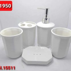 bathroom with our new ceramic bathroom set. Crafted with high-quality ceramic, this set adds an elegant touch to any bathroom.
