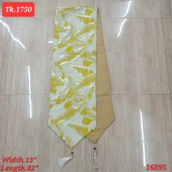 Alternative view of This 82" table runner is the perfect addition to your dining table or buffet. Made with high-quality fabric, it adds an elegant touch to any occasion.