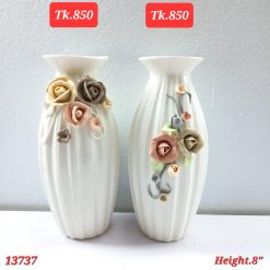 8" ceramic flower pots, home decor, living room, dining room, flower arrangement, and decorative decorations