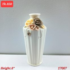 Dong Decorating Vases for Family Parties, Three-Dimensional Carved Flower Pattern Ceramic Vase Multifunctional Fresh Flowers Decorative Vase Decoration