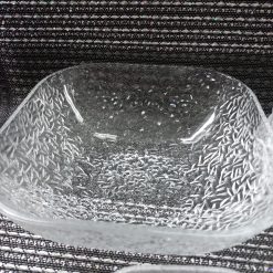 Alternative view of Clear Square Glass Bowl Living Room Home Dessert Dish Set High Value Yogurt Bowl Breakfast Bowl 16923