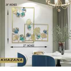 Golden Ginkgo Leaf Metal Frame Wall Art decore, For Decoration