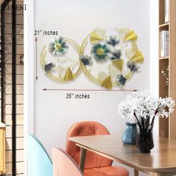 Modern Wall Sculpture Decor Home Decor Metal Wall Art Leaves, Modern Large Wall Sculptures Handmade 3D Wall Hanging Artwork Decoration