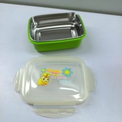 Alternative view of A food-grade PVC tiffin box with a metal exterior offers a durable and convenient solution