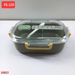 Alternative view of air tight PVC lunch box 3 color tiffin box school food box