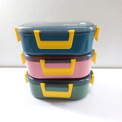 Two chamber office lunch box school food storage box food grade pvc
