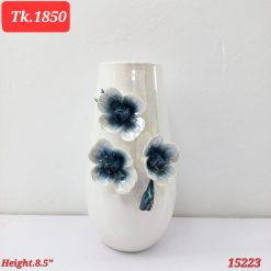 Living Room TV Cabinet Flower Vase Relief Rose Decorative Dried Flowers Organizer glass shade