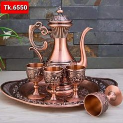 Copper Color metal tea/surai/wine set arabian style serving tray