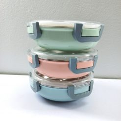 A food-grade PVC tiffin box with a metal exterior offers a durable and convenient solution