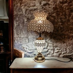 20" Inches Height Metal Crystal Decorative Table Lamp