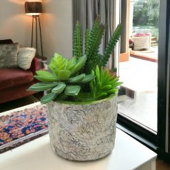 Artificial Succulent Plants in Ceramic Pot 14575