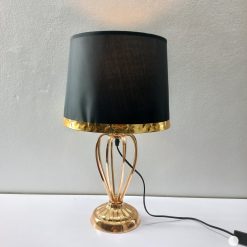 Alternative view of Modern Table Lighting with Marble Base Bedroom Bedside Light with Fabric Shade Desktop Lamp