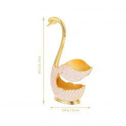 Alternative view of Coffee Dessert Spoon Set with Decorative Swan Holder for Home Party Kitchen Restaurant