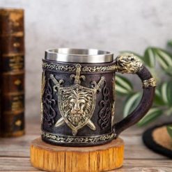 Tankard Stainless Coffee Cup Renaissance Art Norse Decor Home Kitchen Party Decoration Drinkware