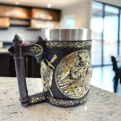 Medieval Roman Gladiator Shaped Stainless Steel Mug and Cup for Decorating