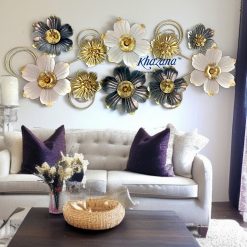 Elegant Mixed-Metallic Floral Metal Wall Art