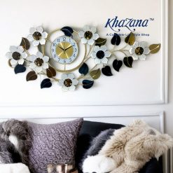 Exquisite Floral Metallic Wall Clock