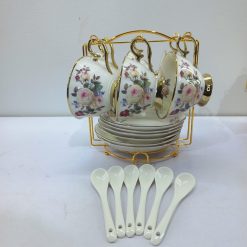 Alternative view of Exquisite Floral Tea Set with Gold Accents