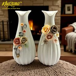 Handcrafted Ceramic Floral Design Vases