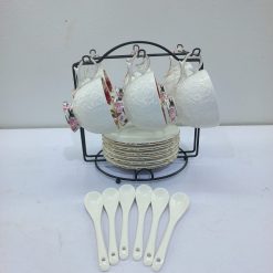 Alternative view of Vintage-Inspired Floral Rose Tea Set18-Piece with Stand