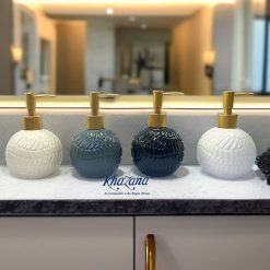 Ceramic Lotion Soap Dispensers with Gold Pumps
