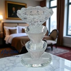 Small Crystal Rose Candle Holder