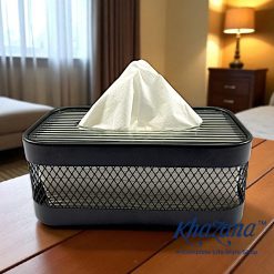 Modern Black Metal Mesh Tissue Box Cover