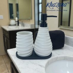 Elegant White Soap Dispenser &  Bathroom Set