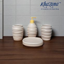 Complete Ceramic Bathroom Accessory Set 4 Pieces