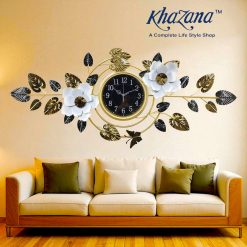 Artistic Floral Vine Metal Wall Clock