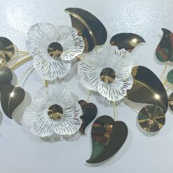 Alternative view of 3D Metal Floral Wall Decor with Gilded Accents