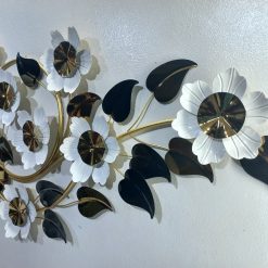 Alternative view of Elegant Floral Branch Metal Wall Art with Gold and White Flowers